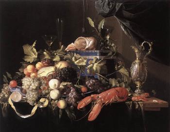 Jan Davidsz De Heem : Still-Life with Fruit and Lobster
